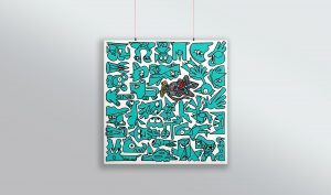 wowtale.net mint jelly acrylic on canvas 61x61cm 2022 - 와우테일