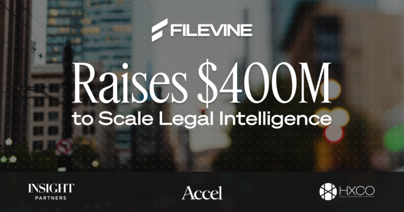 filevine 400m funding raise legal tech - 와우테일