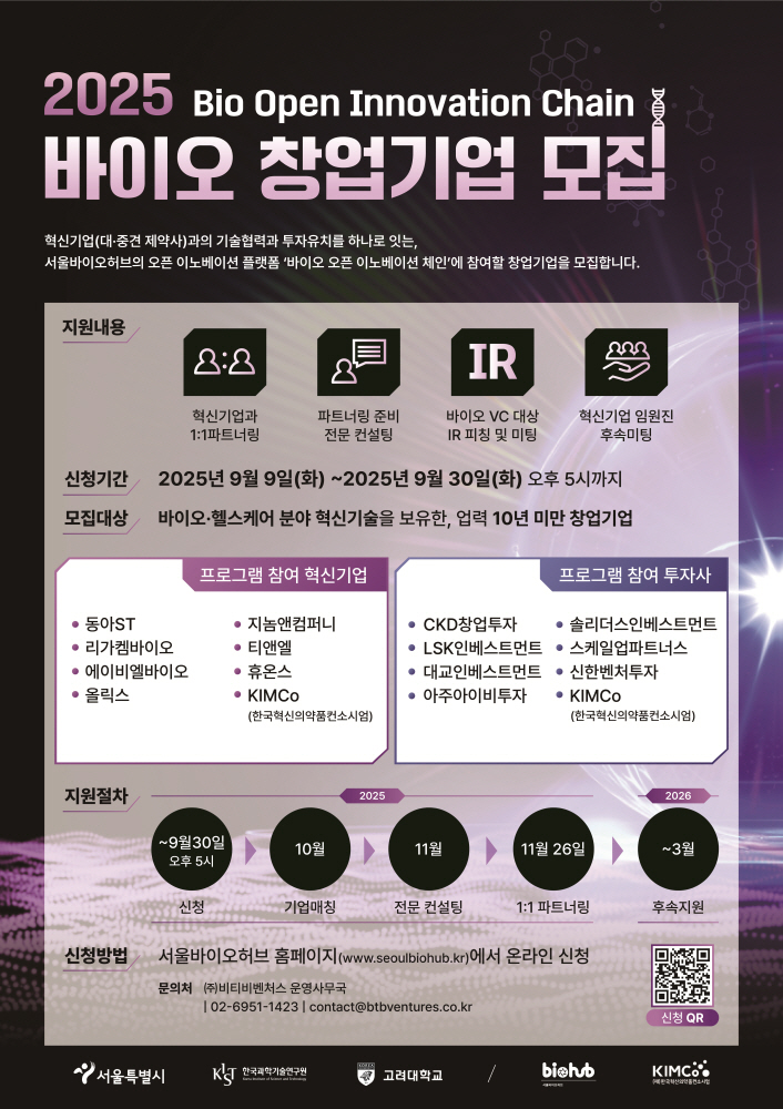 바이오 오픈이노베이션 체인 포스터 - 와우테일