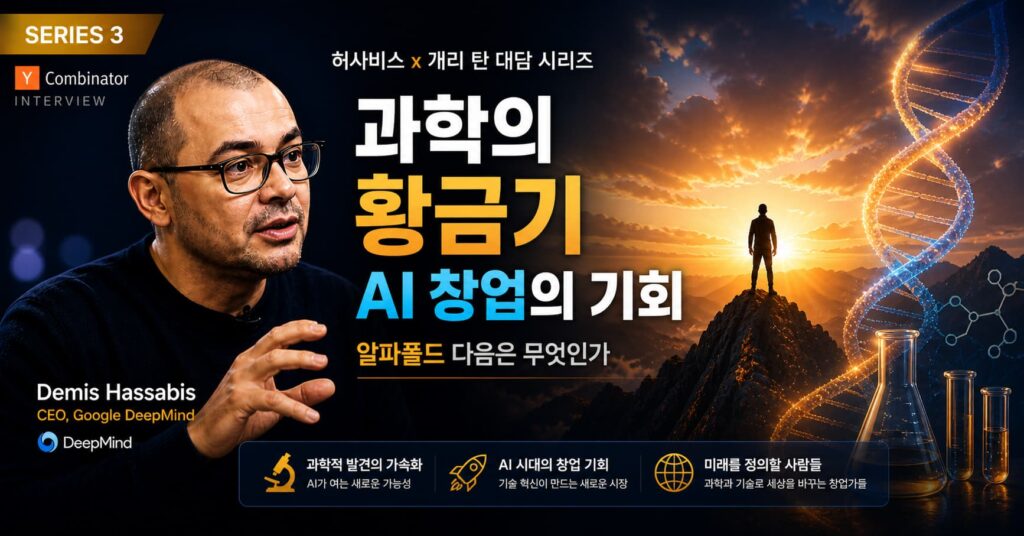 알파폴드 다음은 무엇인가 — 과학의 황금기와 창업자를 위한 허사비스의 조언 1 Hassabis YC interview 3 - 와우테일